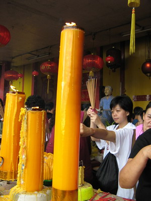 Huge Yellow Candles in Cheng Kon Sze
