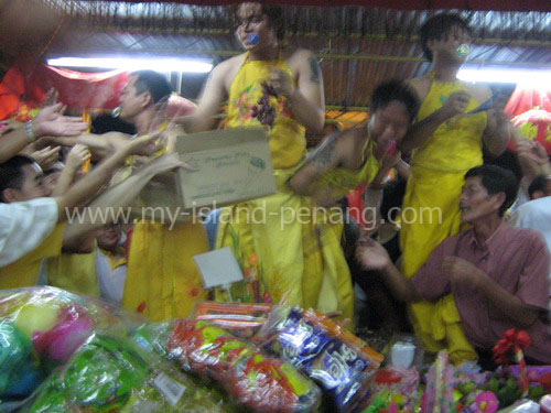 The Deputies giving away goodies in Tow Boo Kong Temple Butterworth
